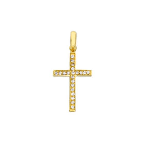 Charm Gioielleria Dossena  Donna croci in Oro giallo Zircone 153758 SONGA - 153758 SONGA